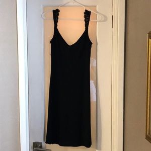 Little black dress with lace straps 5/6
